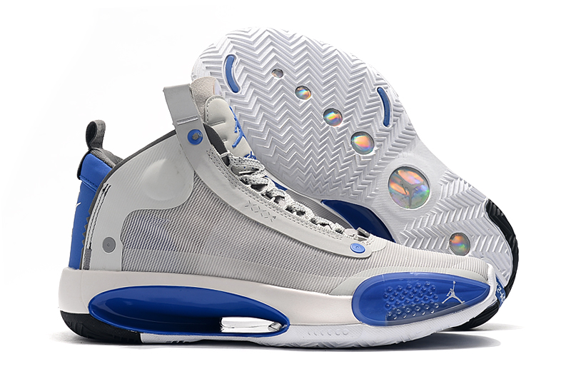 Air Jordan 34 Grey Blue Shoes
